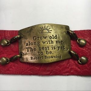 Lenny & Eva Cuff Red Leather Bracelet